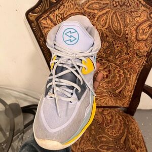 Nike Gray and Yellow Men's Sneakers